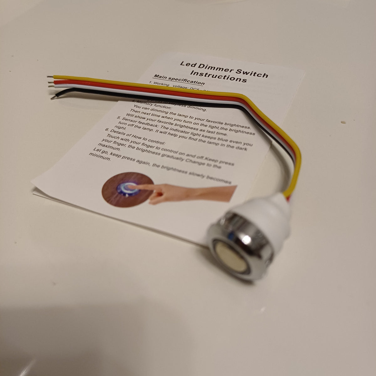 Dimmer LED Touch Cromado