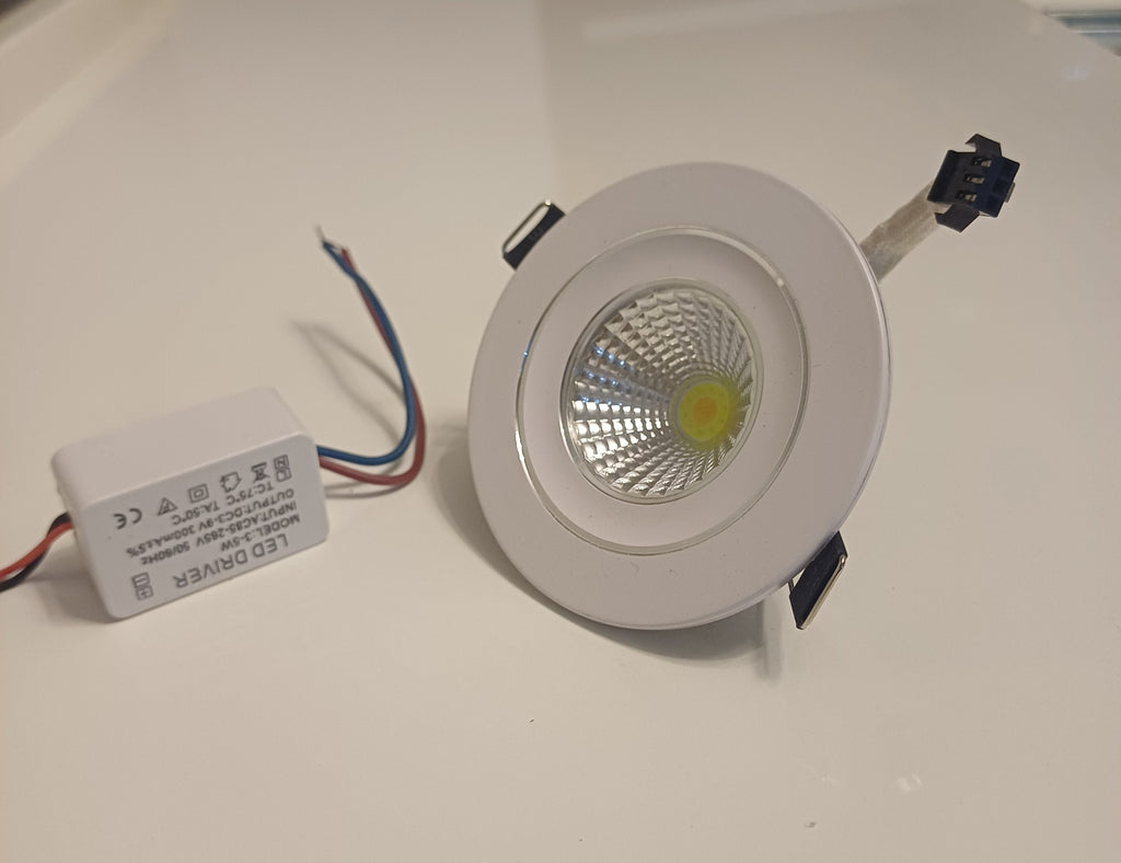 Downlight LED COB Empotrable 3-5W con Driver